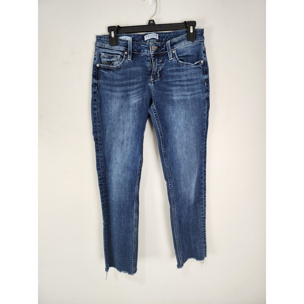 Vigoss Crop Women's Jeans Size 4 Medium wash 29x25.5 low rise